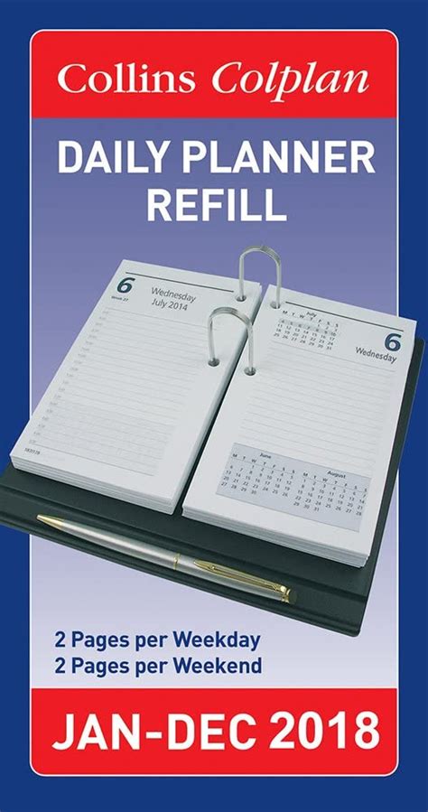 2018 planner refill